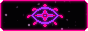 A button for Astryl Linalool's website. It has a black space background and a magenta eye that blinks.
